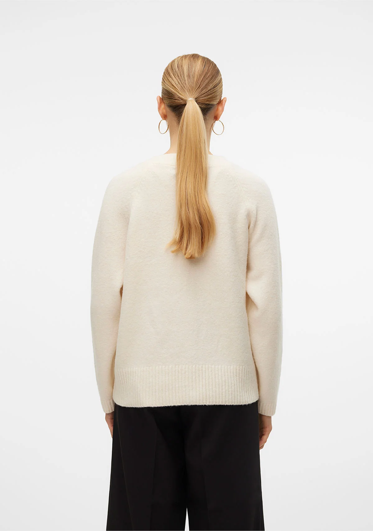 VM Boom LS V-Neck Button Cardigan Birch - Image 3