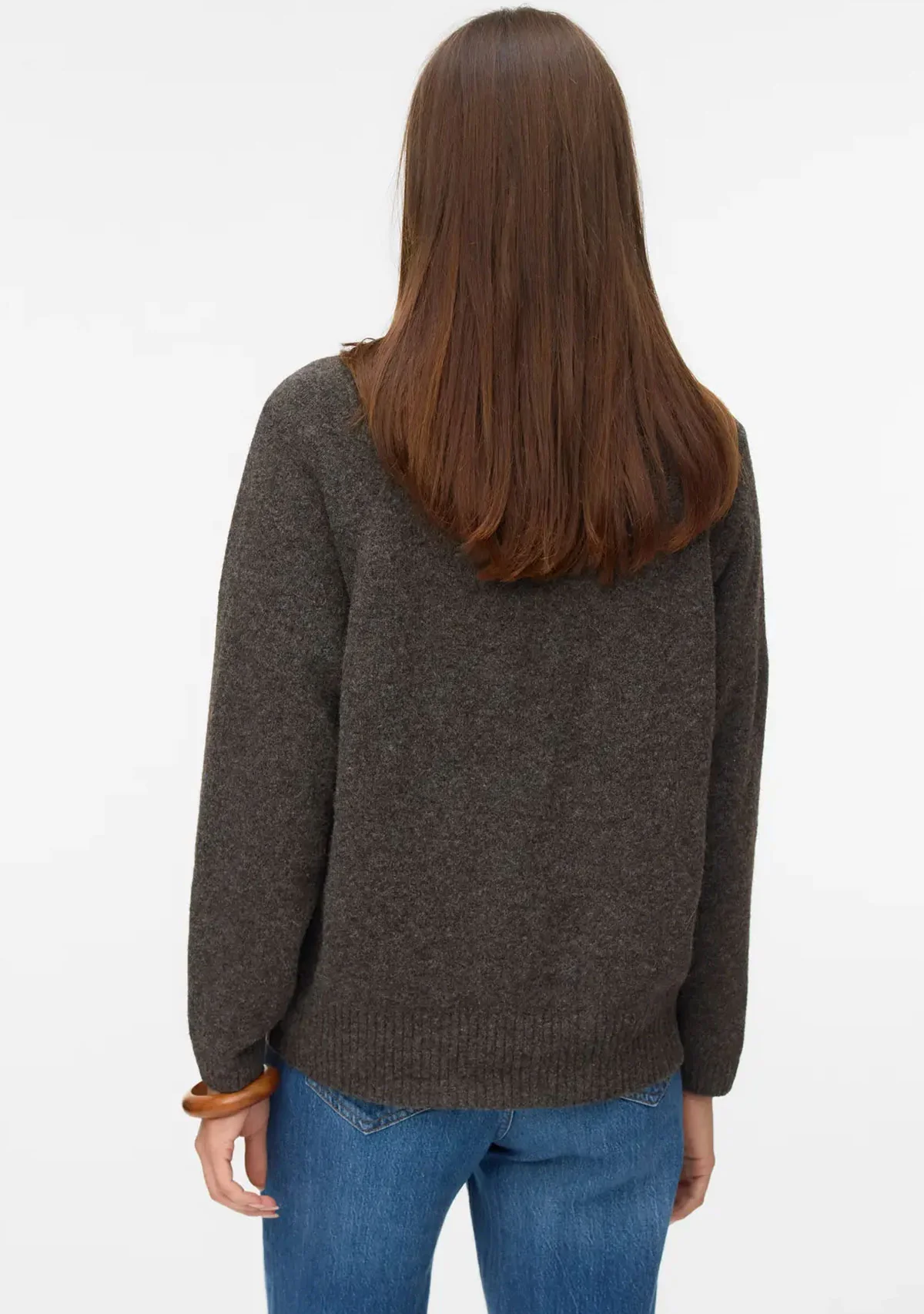 VM Boom LS V-Neck Button Cardigan Chocolate Torte - Image 4