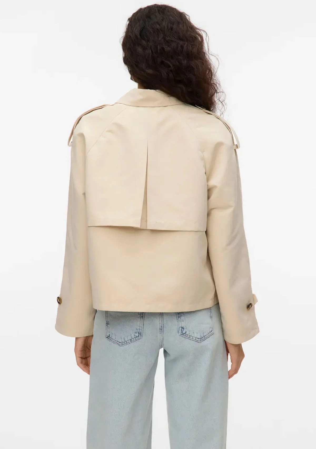 VM Chloe Short Trench Coat Oatmeal - Image 3