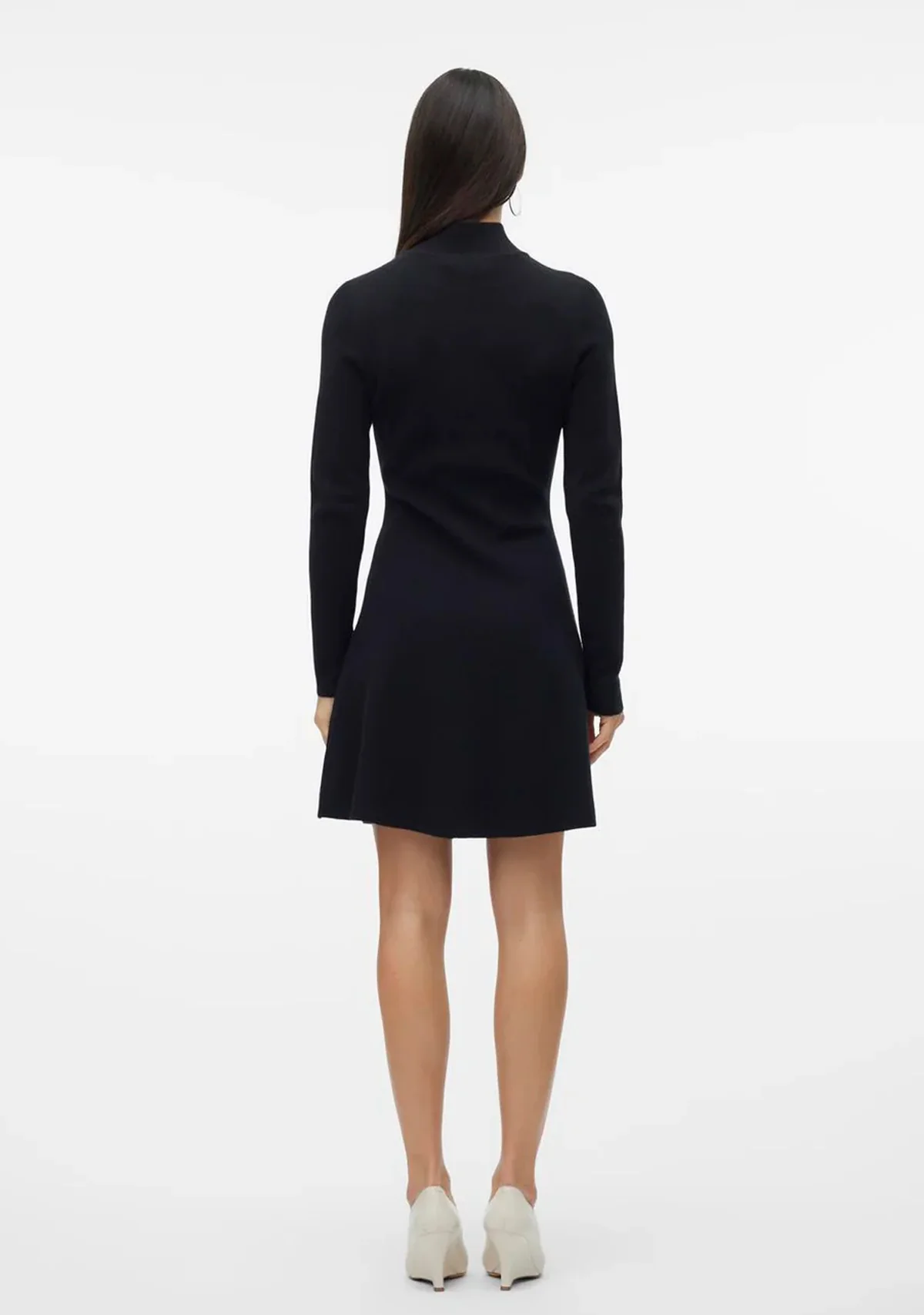 VM Gold LS Highneck Skater Short Dress - Image 4