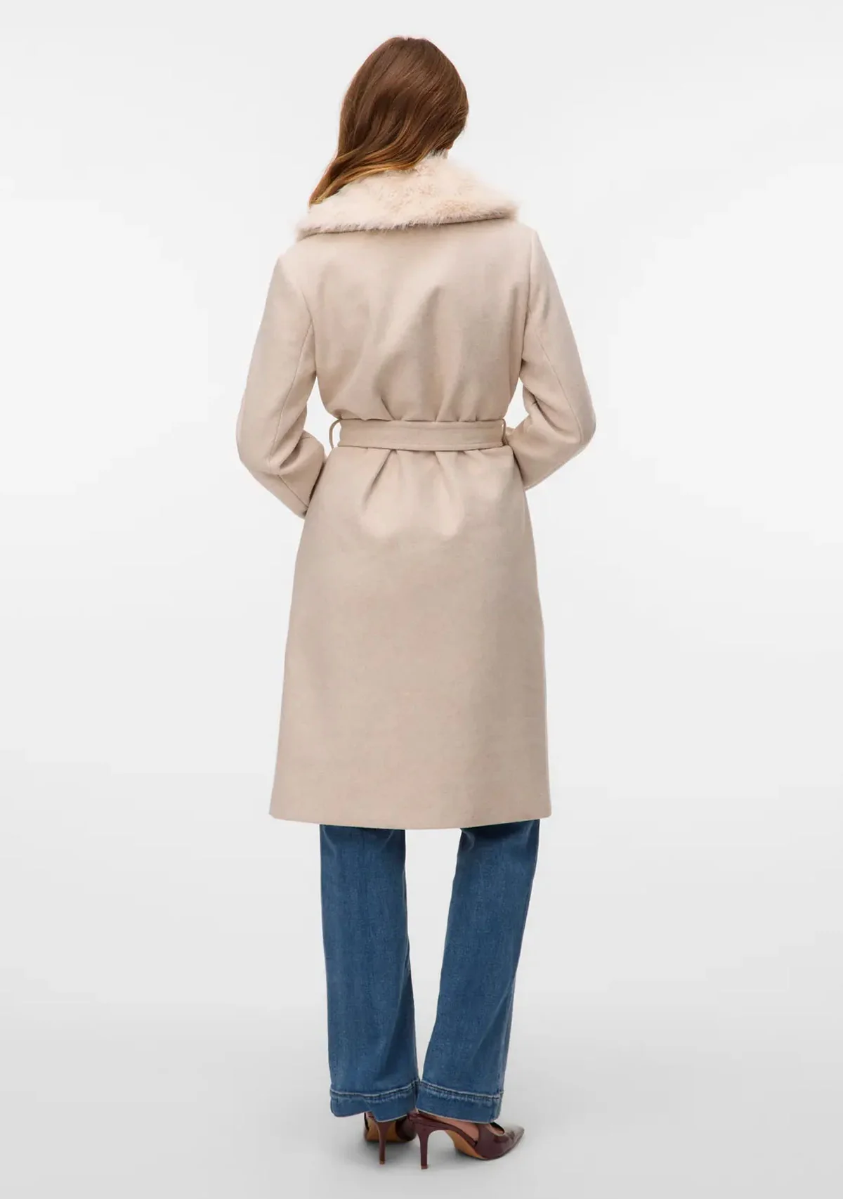 VMAutumn Diva Long Coat Ga Oatmeal - Image 5