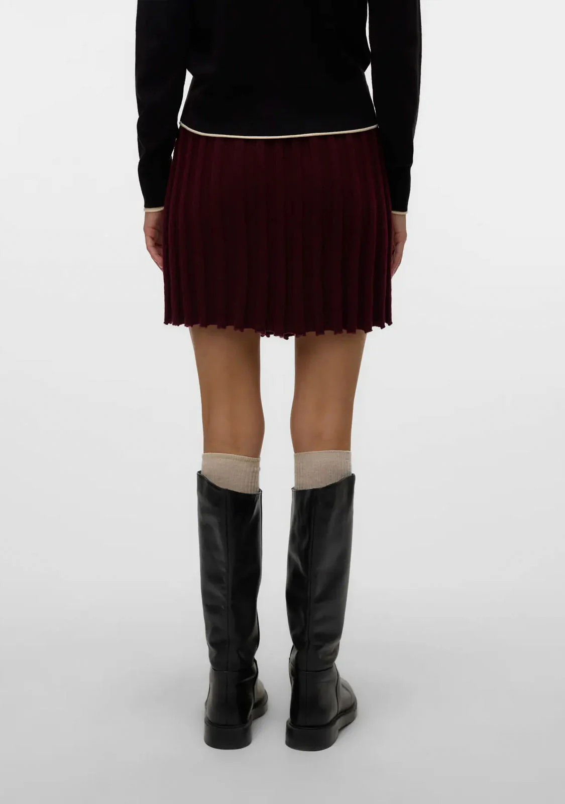 Vmmarina Nw Skater Skirt Boo Winetasting - Image 3
