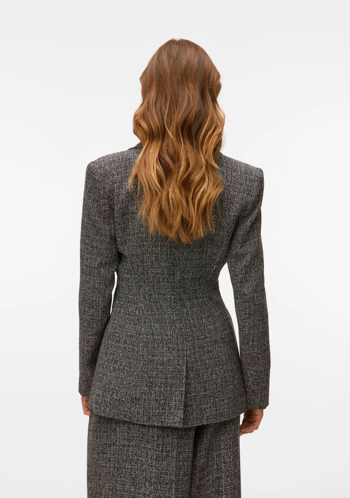 VMPerle Ls Fitted Bow Blazer Black - Image 3