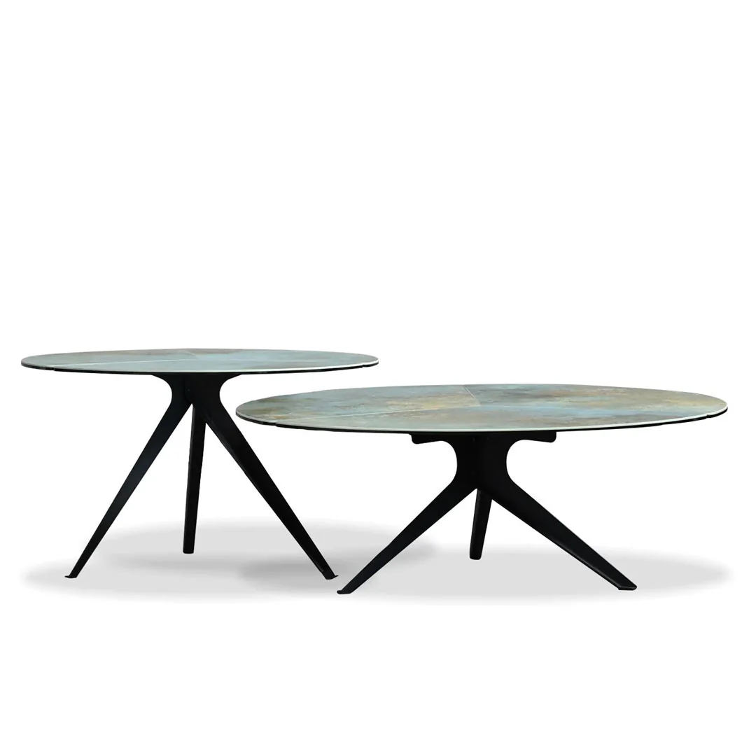 ISOLA Low Coffee Table Verderame Ceramic Top - Image 3