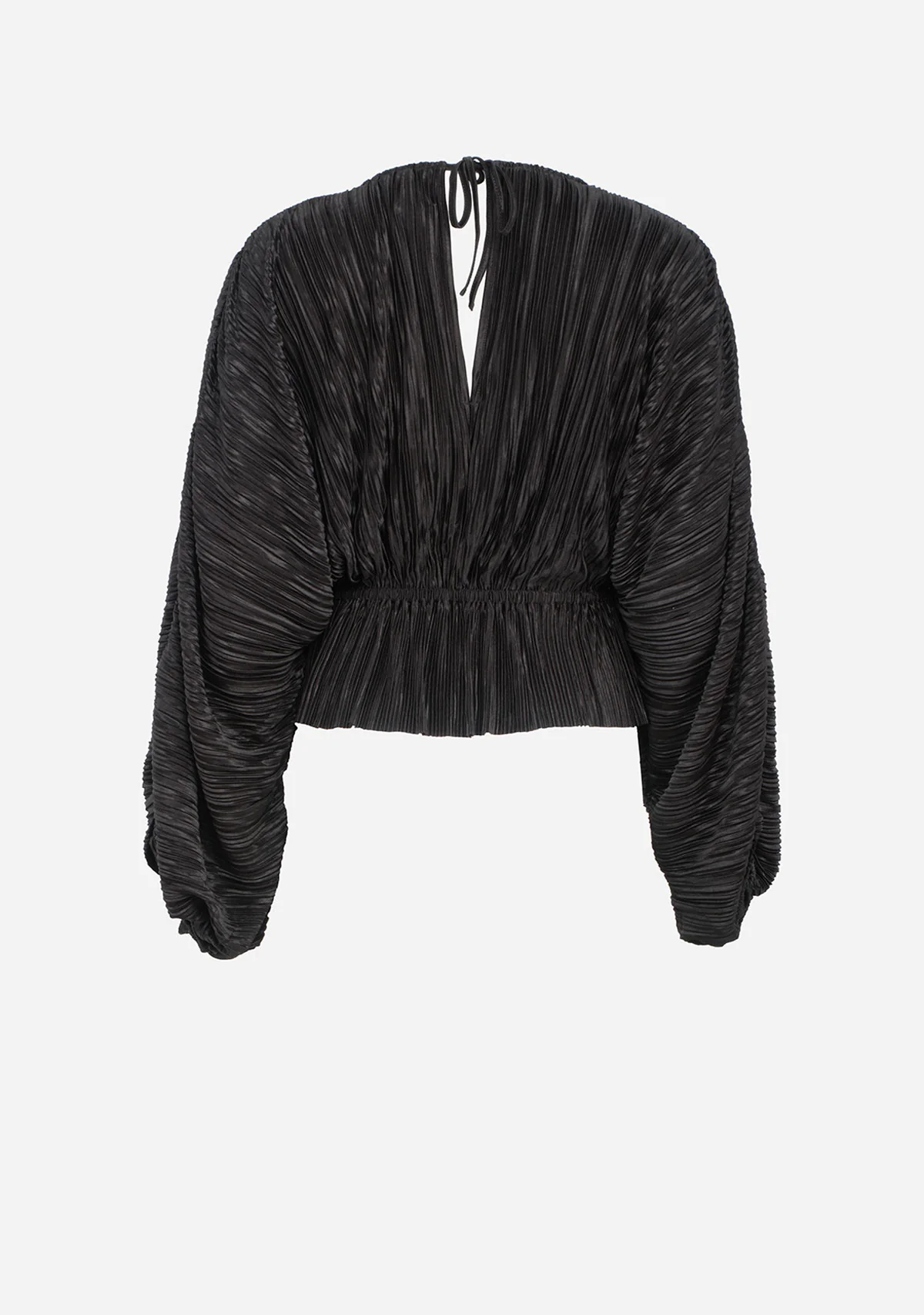 Wrinkle Detailed V-Neck Blouse - Image 5